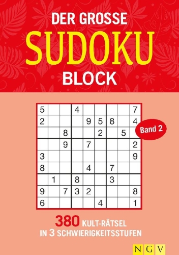 Buchcover und Innenansicht für das Buch: Der große Sudoku Block Band 2