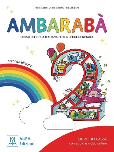 Buchcover und Innenansicht für das Buch: Ambarabà 2 - seconda edizione.  Kursbuch mit Audios und Videos online
