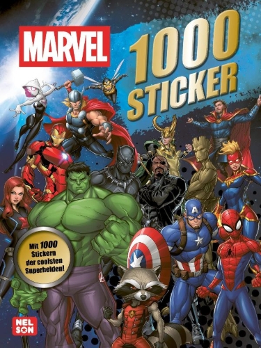 Buchcover und Innenansicht für das Buch: MARVEL: 1000 Sticker