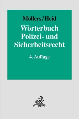 Buchcover und Innenansicht für das Buch: Wörterbuch Polizei- und Sicherheitsrecht