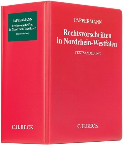 Buchcover und Innenansicht für das Buch: Rechtsvorschriften in Nordrhein-Westfalen (mit Fortsetzungsnotierung) inkl. 118. Ergänzungslieferung