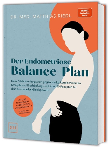 Buchcover und Innenansicht für das Buch: Der Endometriose-Balance-Plan