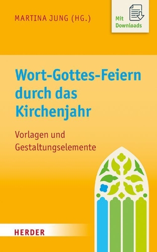 Buchcover und Innenansicht für das Buch: Wort-Gottes-Feiern durch das Kirchenjahr