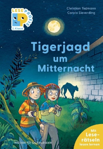 Buchcover und Innenansicht für das Buch: Leseprofis - Tigerjagd um Mitternacht, 2. Klasse