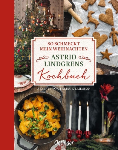 Buchcover und Innenansicht für das Buch: Min barndoms jul. Astrid Lindgrens julkokbok