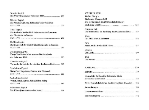 Buchcover und Innenansicht für das Buch: Die Rothschilds