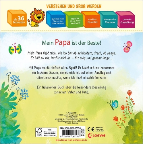 Buchcover und Innenansicht für das Buch: So toll ist mein Papa!