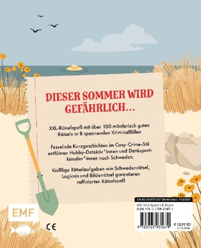 Buchcover und Innenansicht für das Buch: Cosy Crime - Ein Rätselsommer in Schweden