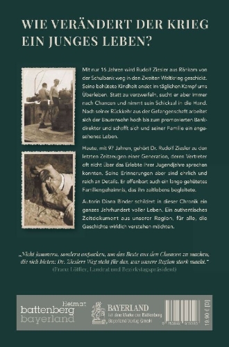 Buchcover und Innenansicht für das Buch: "Ziehen, wenn der Funke springt": Erinnerungen des Zeitzeugen Dr. Rudolf Ziesler aus dem Bayerischen Wald