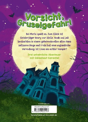 Buchcover und Innenansicht für das Buch: Vampire, Spuk und Geisterjäger - Schaurige Gruselgeschichten