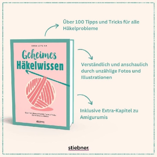 Buchcover und Innenansicht für das Buch: Geheimes Häkelwissen
