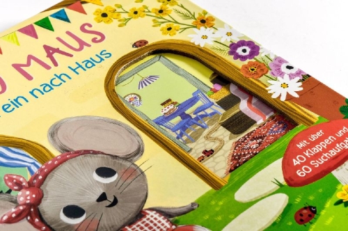Buchcover und Innenansicht für das Buch: Milly Maus lädt ein nach Haus