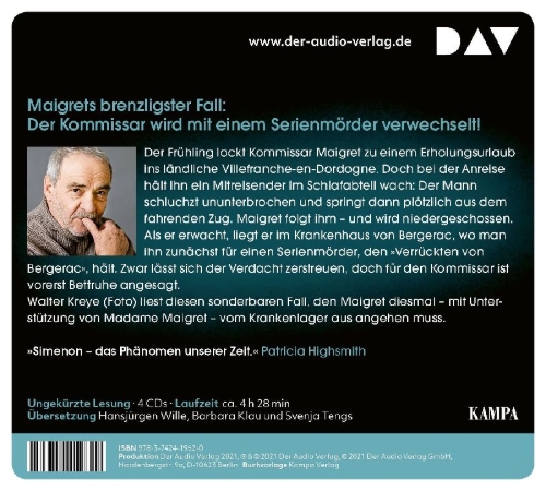 Buchcover und Innenansicht für das Buch: Maigret und der Verrückte von Bergerac