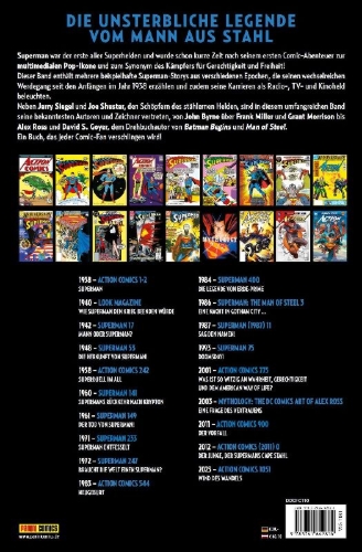 Buchcover und Innenansicht für das Buch: Action Comics #1-#2, #242, #544, #775, #900, #1051, Action Comics (2011) #0, Superman #17, #53, #141, #149, #233, #247, #400, Superman (1987) #11, #75, Look Magazine: How Superman Would End the War, The Man of Steel #3, Mythology: The DC Comics Art of Alex Ross
