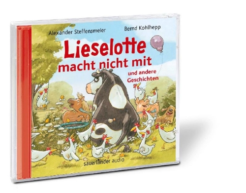 Buchcover und Innenansicht für das Buch: Lieselotte macht nicht mit / Lieselotte im Regen / Lieselotte Weihnachtskuh