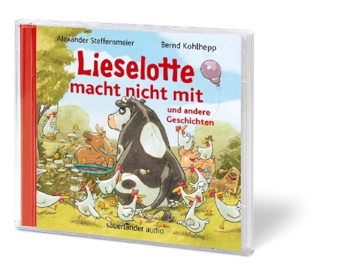 Buchcover und Innenansicht für das Buch: Lieselotte macht nicht mit / Lieselotte im Regen / Lieselotte Weihnachtskuh