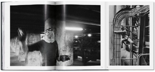 Buchcover und Innenansicht für das Buch: Sebastião Salgado. Arbeiter. Zur Archäologie des Industriezeitalters