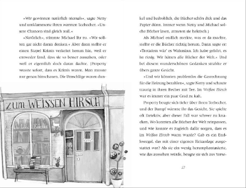 Buchcover und Innenansicht für das Buch: The Bookshop Girl