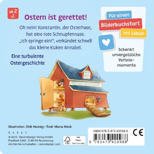 Buchcover und Innenansicht für das Buch: Osterfest im Hühnernest