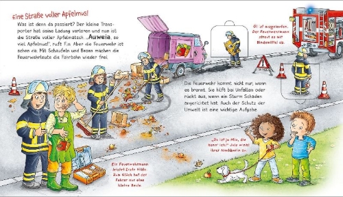 Buchcover und Innenansicht für das Buch: WAS IST WAS Meine Welt Band 12 Tatütata, die Feuerwehr!