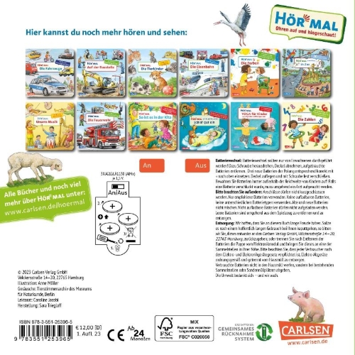 Buchcover und Innenansicht für das Buch: Hör mal (Soundbuch): Der Bauernhof