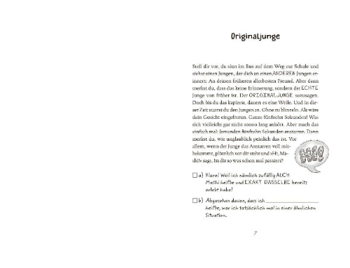 Buchcover und Innenansicht für das Buch: Mathilda - Voll verküsst?