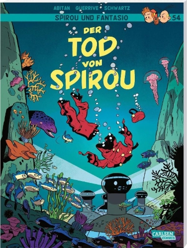 Buchcover und Innenansicht für das Buch: La Mort de Spirou