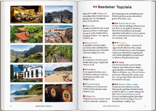 Buchcover und Innenansicht für das Buch: Baedeker SMART Reiseführer Madeira