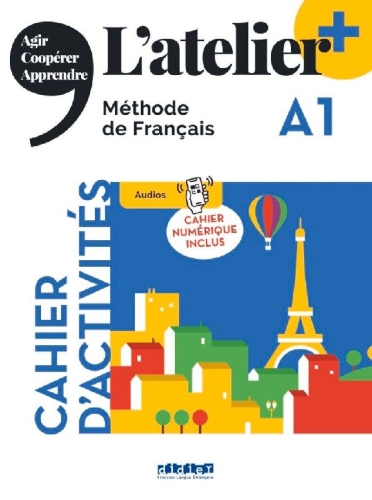 Buchcover und Innenansicht für das Buch: L'atelier+ A1: Cahier d'activités mit didierfle.app und E-Book