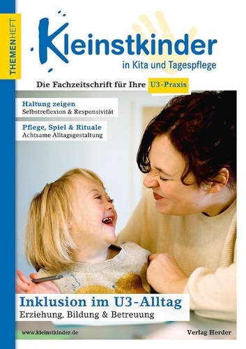 Buchcover und Innenansicht für das Buch: Inklusion im U3-Alltag - Erziehung, Bildung & Betreuung