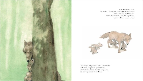 Buchcover und Innenansicht für das Buch: Habt ihr schon vom Wolf gehört?