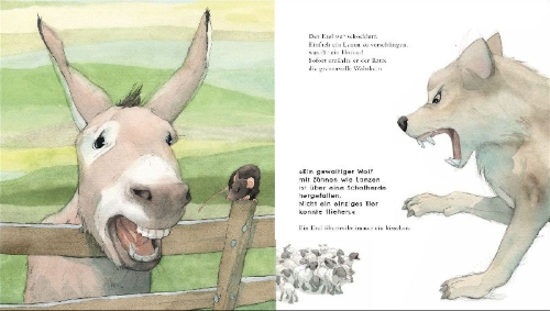 Buchcover und Innenansicht für das Buch: Habt ihr schon vom Wolf gehört?