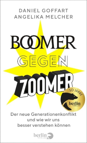 Buchcover und Innenansicht für das Buch: Boomer gegen Zoomer