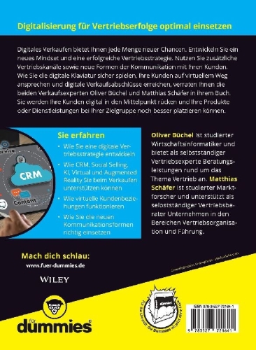 Buchcover und Innenansicht für das Buch: Digitales Verkaufen für Dummies