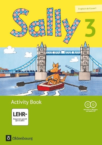 Buchcover und Innenansicht für das Buch: Sally 3. Schuljahr - Activity Book mit interaktiven Übungen auf scook.de
