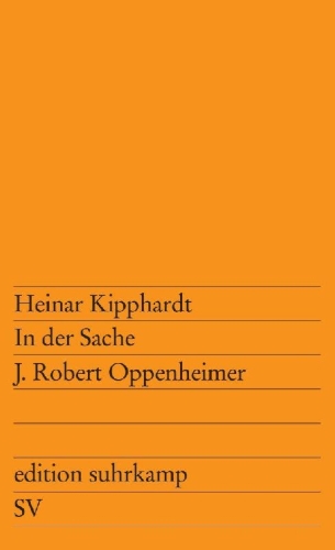 Buchcover und Innenansicht für das Buch: In der Sache J. Robert Oppenheimer