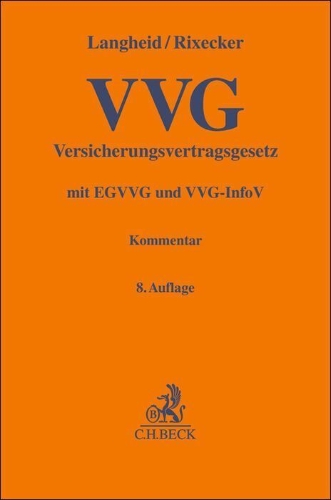 Buchcover und Innenansicht für das Buch: Versicherungsvertragsgesetz. VVG