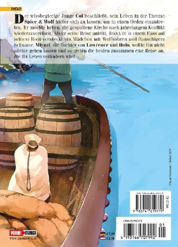 Buchcover und Innenansicht für das Buch: Spice & Wolf: Die Abenteuer von Col und Miyuri