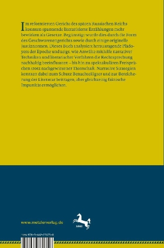 Buchcover und Innenansicht für das Buch: Erzählungen im Gerichtssaal