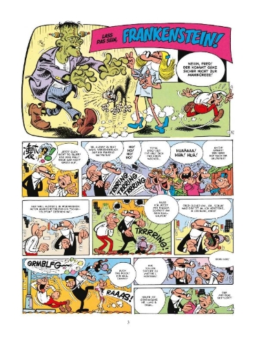 Buchcover und Innenansicht für das Buch: Mortadelo y Filemon: Los monstruos