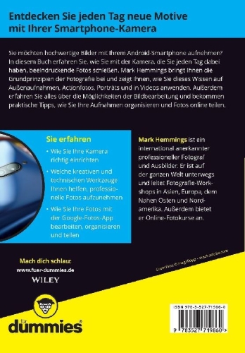 Buchcover und Innenansicht für das Buch: Android-Smartphone-Fotografie für Dummies