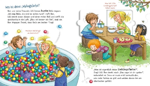 Buchcover und Innenansicht für das Buch: WAS IST WAS Meine Welt Band 19 Viele bunte Farben