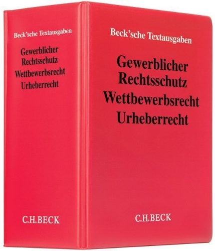 Buchcover und Innenansicht für das Buch: Gewerblicher Rechtsschutz, Wettbewerbsrecht, Urheberrecht (mit Fortsetzungsnotierung). Inkl. 78. Ergänzungslieferung