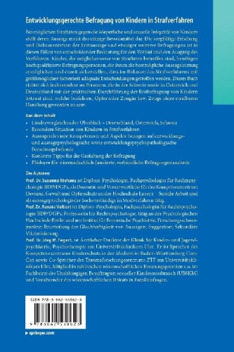 Buchcover und Innenansicht für das Buch: Entwicklungsgerechte Befragung von Kindern in Strafverfahren