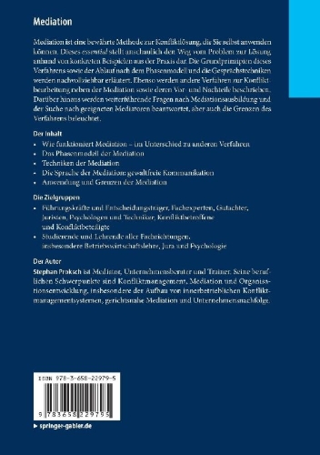 Buchcover und Innenansicht für das Buch: Mediation
