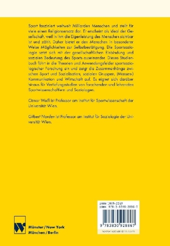Buchcover und Innenansicht für das Buch: Einführung in die Sportsoziologie