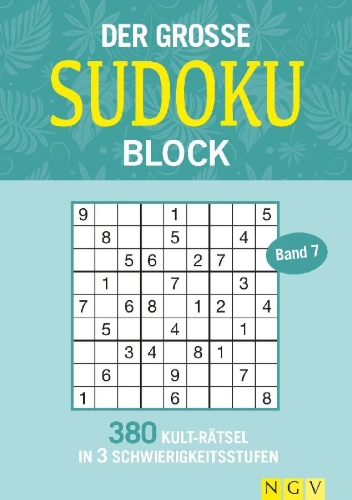 Buchcover und Innenansicht für das Buch: Der große Sudoku Block Band 7