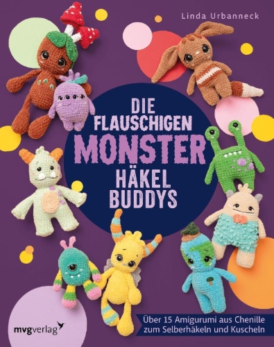 Buchcover und Innenansicht für das Buch: Die flauschigen Monster-Häkelbuddys