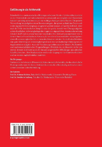 Buchcover und Innenansicht für das Buch: Einführung in die Arithmetik
