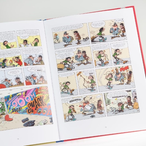 Buchcover und Innenansicht für das Buch: Lagaffe nous gâte